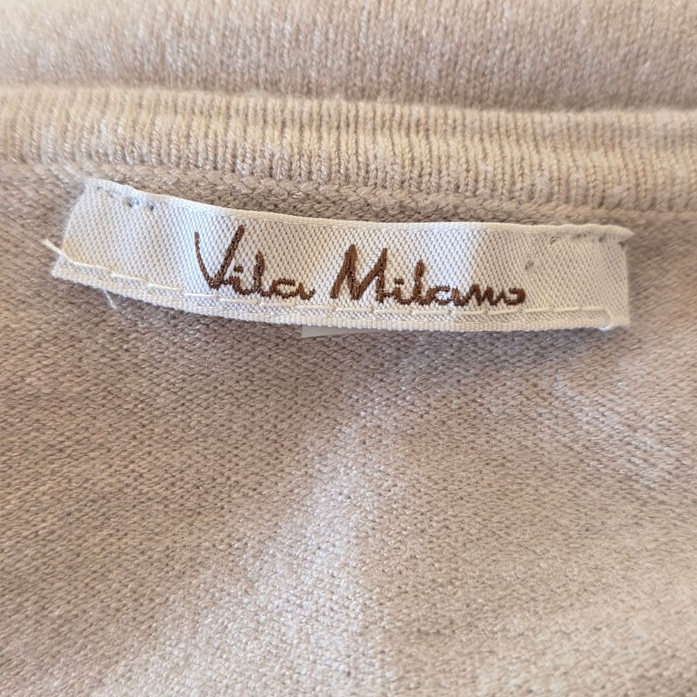 Vila Milano Lavender Puff Sleeve Crop Lightweight Sweater Size Medium - Picture 7 of 10
